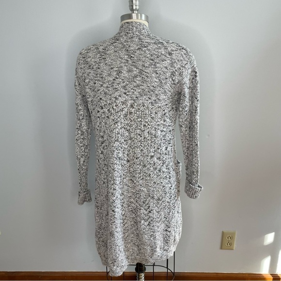 Two by Vince Camuto Lomg Open Cardigan Duster- Black and White Mixed- Size XS - Picture 3 of 6